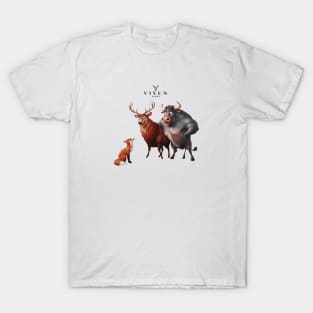 Vixen Toon Vixen Stag and Bull T-Shirt